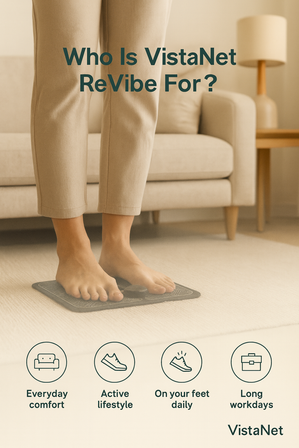 VistaNet ReVibe™ 2-in-1 EMS Foot & Body Massager